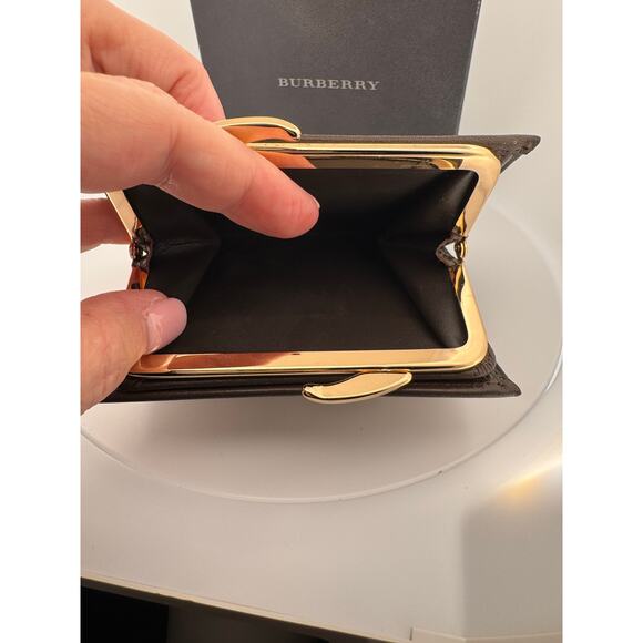 Burberry Haymarket Check Canvas & Leather Bifold Wallet with Coin Compartment - Picture 6 of 6